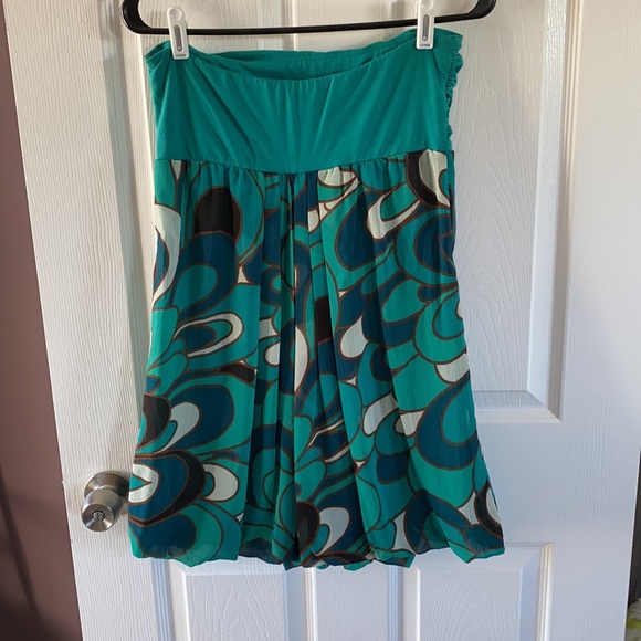 Fun colorful strapless dress size L - Picture 4 of 4